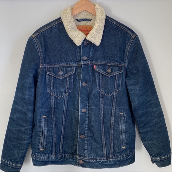 Levi mens Sherpa Jacket Size L - Picture 1 of 1